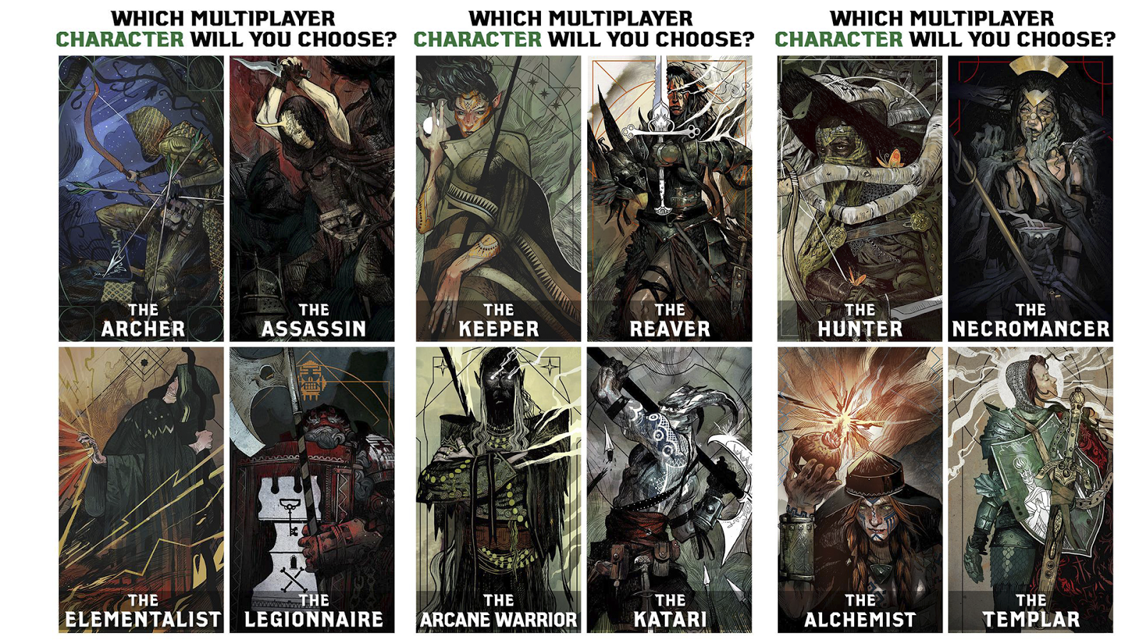 Представлены 12 персонажей многопользовательского режима Dragon Age: Inquisition