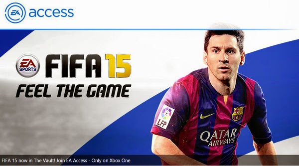 В библиотеку бесплатных игр сервиса EA Access добавлен футбольный симулятор FIFA 15: с сайта NEWXBOXONE.RU