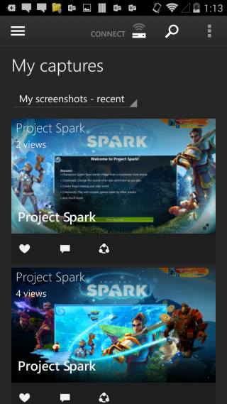 Новая версия приложения Smartglass позволит удобно взаимодействовать со скриншотами Xbox One