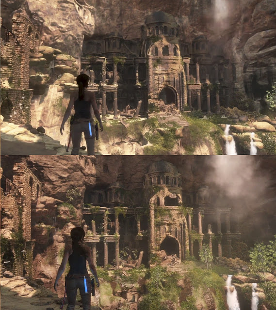 Сравнение графики в игре Rise of the Tomb Raider на Xbox One и Xbox 360: с сайта NEWXBOXONE.RU