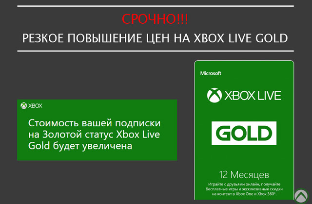 Срочно! Стоимость подписки Xbox Live Gold в России резко увеличится: с сайта NEWXBOXONE.RU