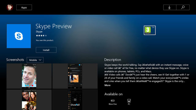 Skype для Xbox One перебирается на универсальную платформу: с сайта NEWXBOXONE.RU