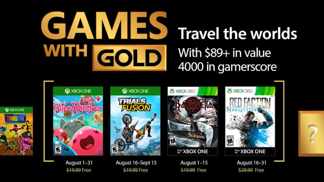 Список бесплатных игр по программе Games With Gold в августе: с сайта NEWXBOXONE.RU