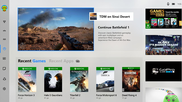 Пользовательский концепт нового интерфейса приставки Xbox One: с сайта NEWXBOXONE.RU