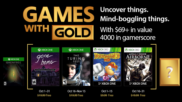 Объявлен список бесплатных игр по программе Games With Gold в октябре: с сайта NEWXBOXONE.RU