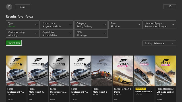 Инсайдерам Xbox One стала доступна возможность фильтрации игр по различным параметрам