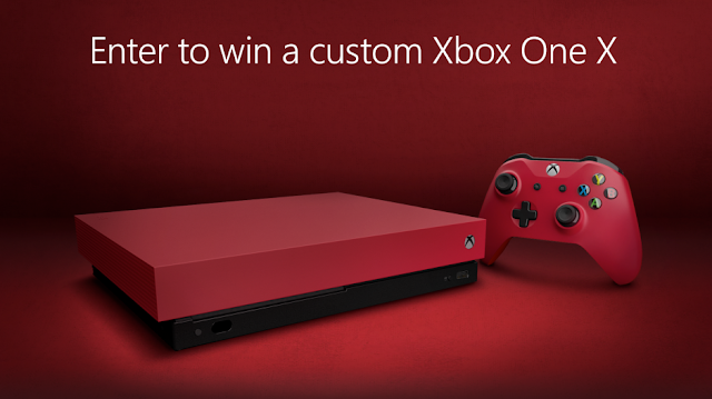 Microsoft разыгрывает красную приставку Xbox One X: с сайта NEWXBOXONE.RU