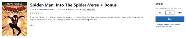 Microsoft дарит подписку Xbox Game Pass за покупку Spider-Man: Into The Spider-Verse: с сайта NEWXBOXONE.RU