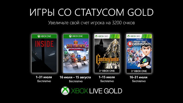 Бесплатные игры по программе Games With Gold в июле: с сайта NEWXBOXONE.RU