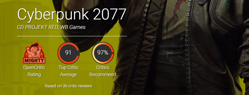 Первые рецензии Cyberpunk 2077: журналисты в восторге от игры