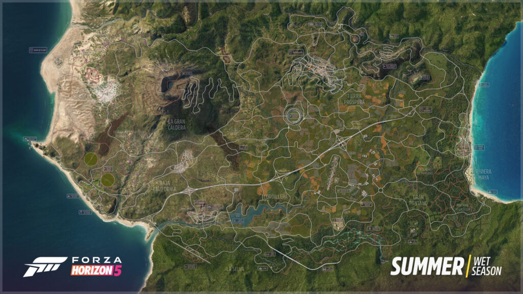 Создатели Forza Horizon 5 показали карту игрового мира: с сайта NEWXBOXONE.RU