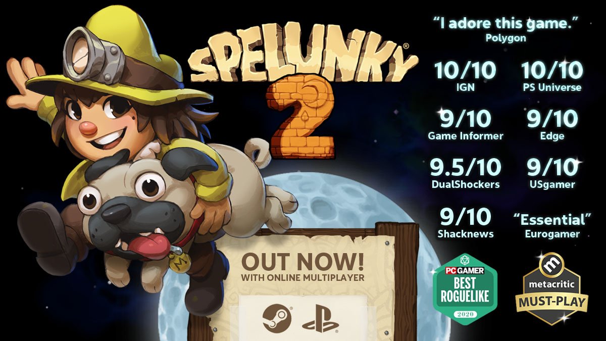 Высокооцененная игра Spelunky 2 выйдет на Xbox и сразу в Game Pass