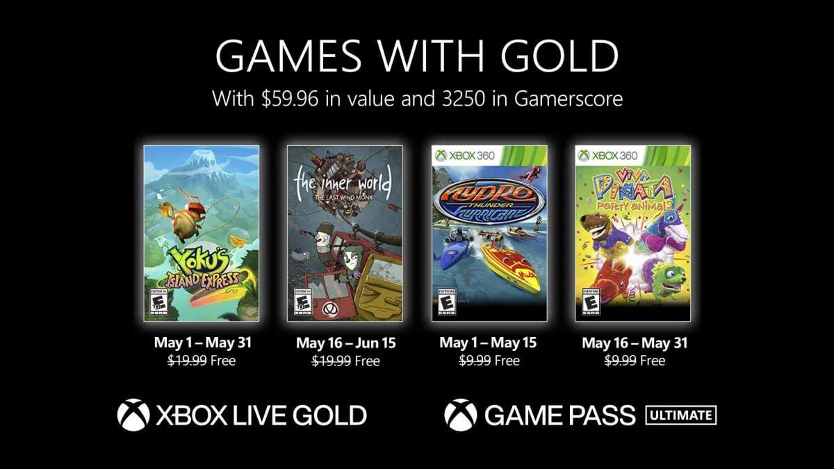 Эти 4 игры раздадут бесплатно по Games With Gold на Xbox в мае