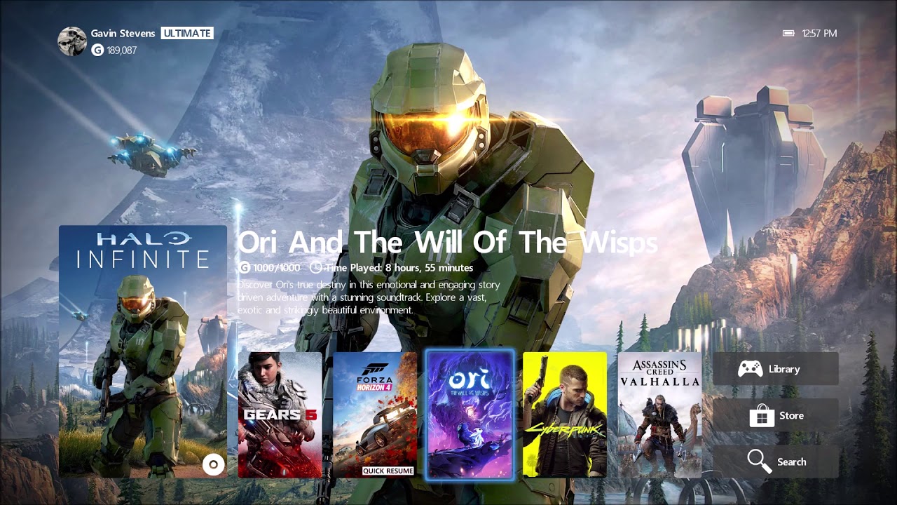 3 варианта пользовательских концептов главного экрана приставок Xbox