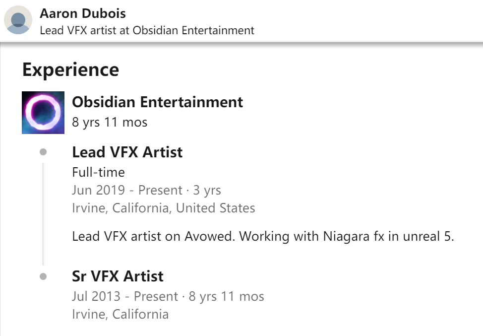Все больше подтверждений, что Avowed от Obsidian создается на Unreal Engine 5