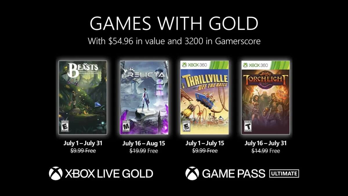 Эти 4 игры будут доступны бесплатно по Games With Gold в июле: с сайта NEWXBOXONE.RU
