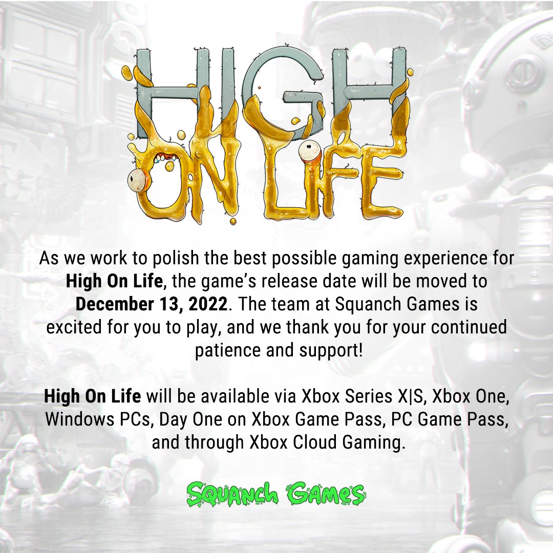 Официально: дату релиза High on Life на Xbox и в Game Pass перенесли
