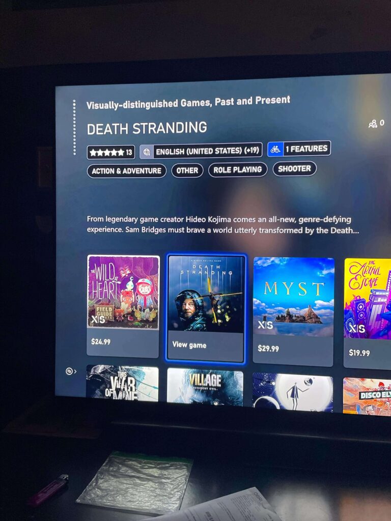 Игроки на приставках Xbox обнаружили страницу Death Stranding в Microsoft Store