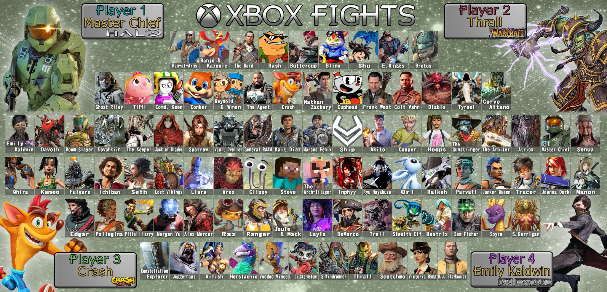 Концепт: показали потенциальный файтинг Xbox - 90 персонажей и 27 локаций
