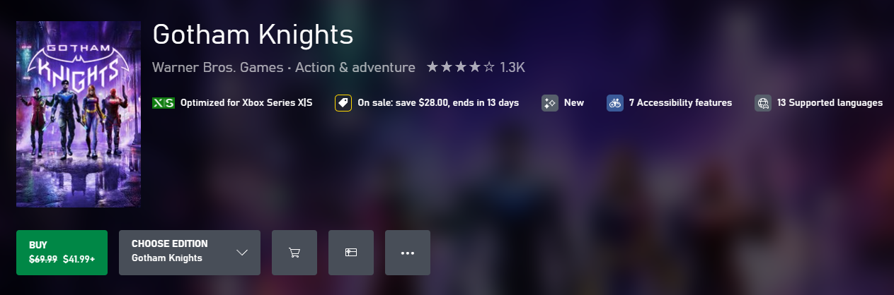 Gotham Knights на Xbox уже продается с большой скидкой - игра вышла меньше месяца назад
