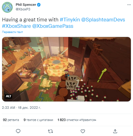 Фил Спенсер похвалил один из главных сюрпризов 2022 года для Game Pass - игру Tinykin: с сайта NEWXBOXONE.RU