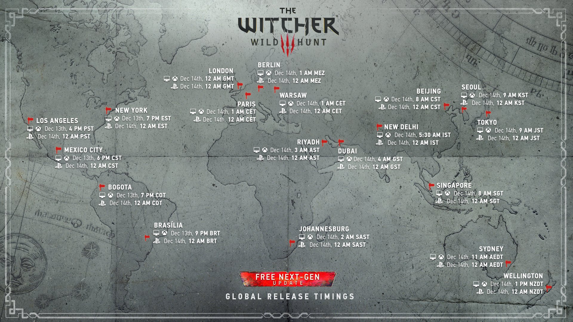 Объявлено точное время выхода обновления The Witcher 3 для Xbox Series X | S