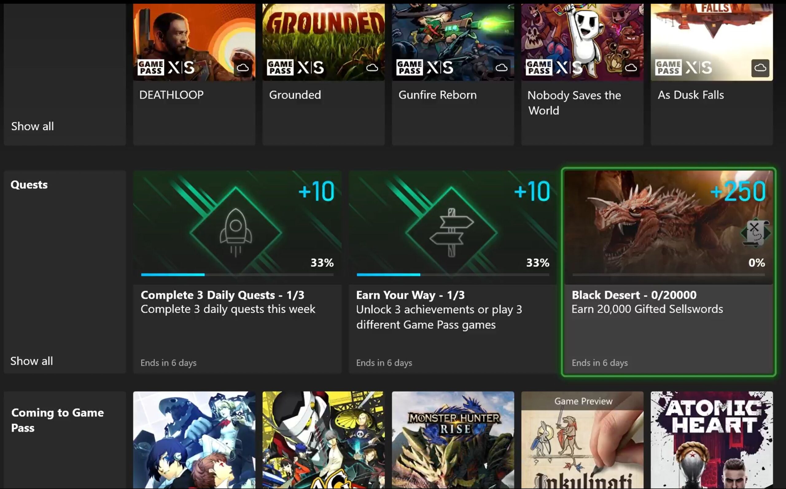 Команда Xbox увеличила вознаграждения за выполнение заданий Game Pass