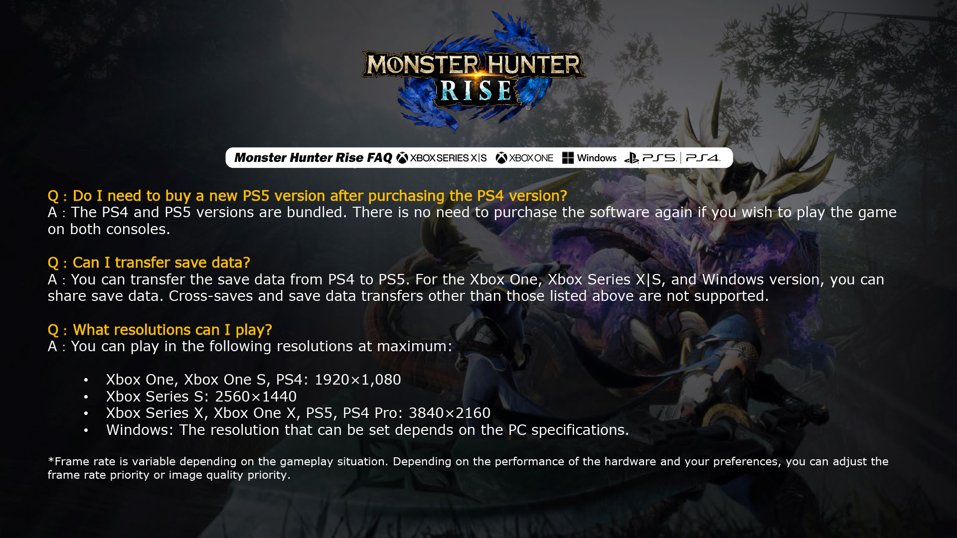 Авторы Monster Hunter Rise назвали разрешение на Xbox One, Xbox One X, Xbox Series X | S: с сайта NEWXBOXONE.RU