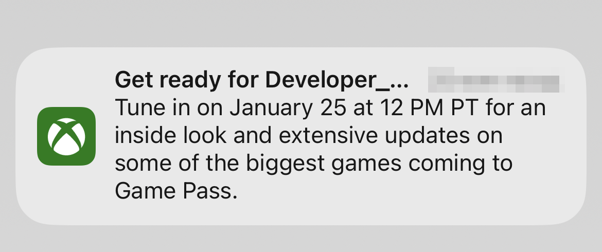 Новости про "большие игры для Game Pass" будут на Developer_Direct