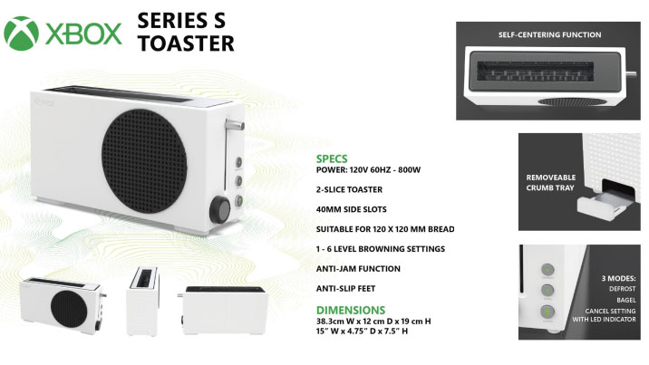 В сети появились фото и спецификации тостера в стиле Xbox Series S от Microsoft: с сайта NEWXBOXONE.RU