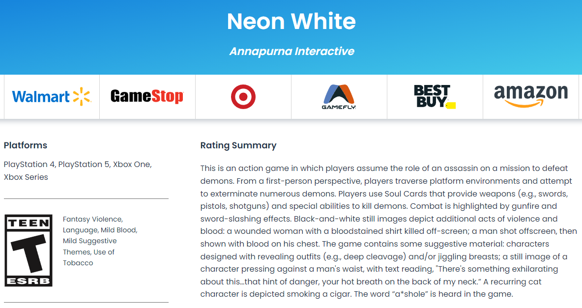 Neon White все ближе к релизу на Xbox - игра получила рейтинг ESRB: с сайта NEWXBOXONE.RU
