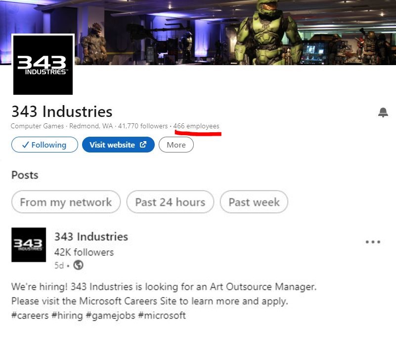 C 343 Industries сняли "мораторий на найм" новых сотрудников: с сайта NEWXBOXONE.RU