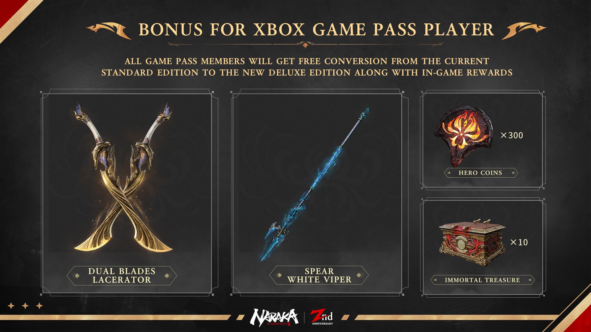 В Naraka: Bladepoint по Game Pass дадут крупный бонус из-за перехода игры на модель free-to-play (UPD): с сайта NEWXBOXONE.RU