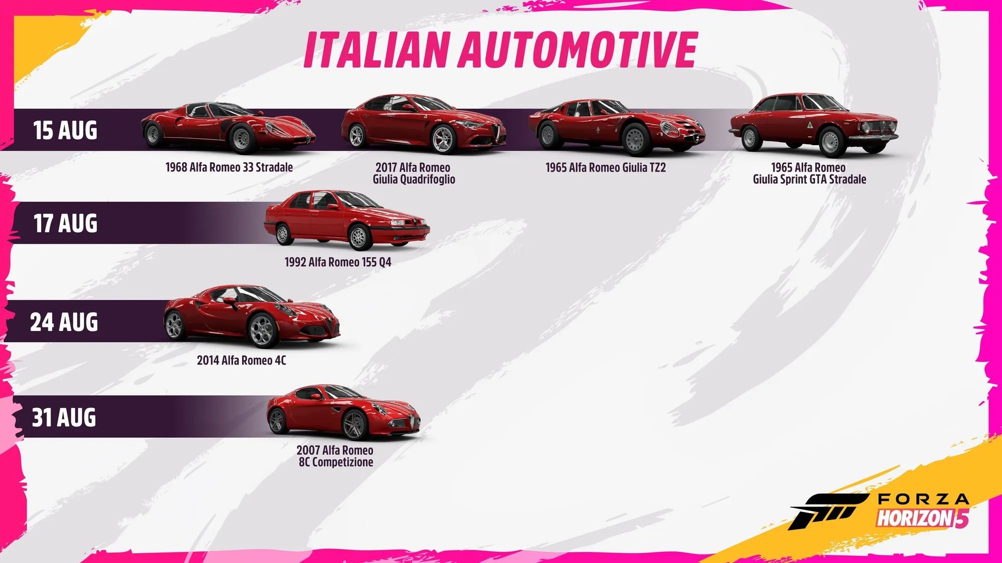 16 новых автомобилей появятся в Forza Horizon 5 для всех игроков, плюс выйдет платный набор с 7 моделями: с сайта NEWXBOXONE.RU