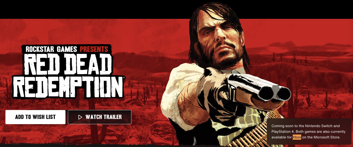 Red Dead Redemption Switch.