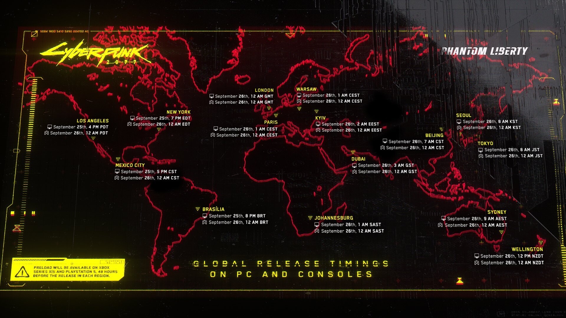 Объявлено точное время релиза Cyberpunk 2077 Phantom Liberty на Xbox: с сайта NEWXBOXONE.RU