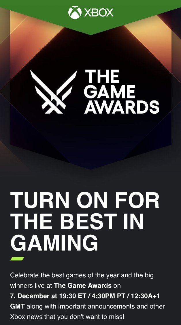 Важные анонсы и новости от Xbox будут на The Game Awards 2023: с сайта NEWXBOXONE.RU