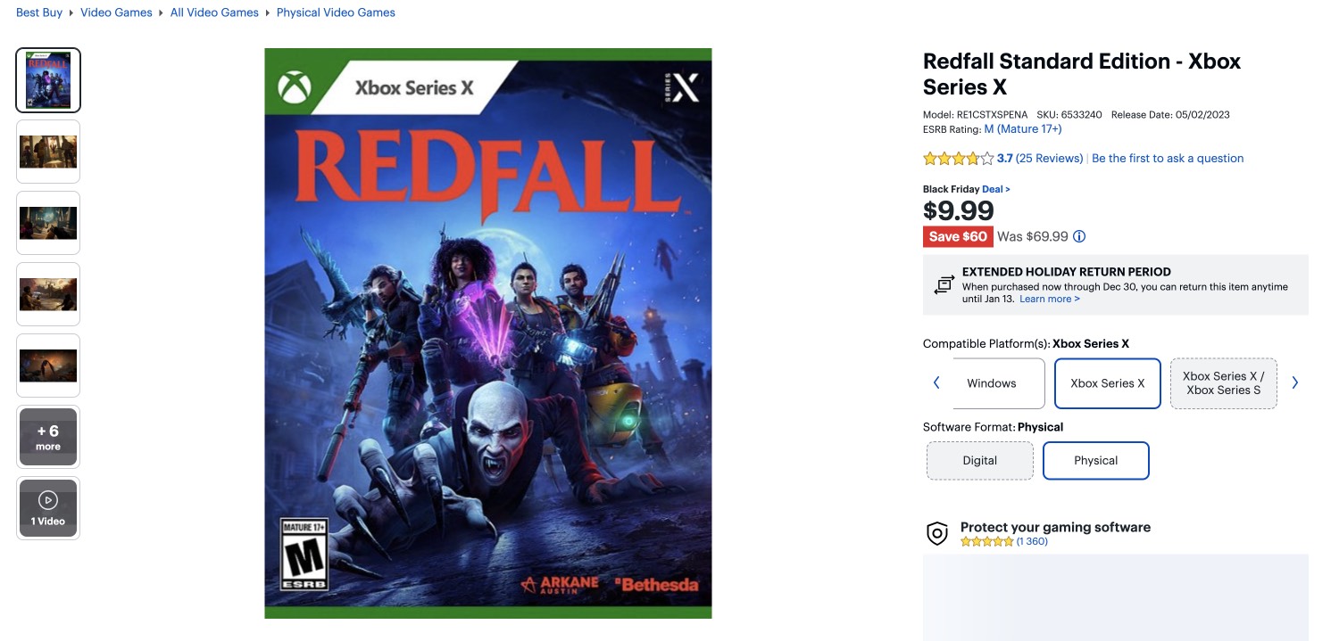 Магазины избавляются от дисков с Redfall, предлагая огромные скидки: с сайта NEWXBOXONE.RU